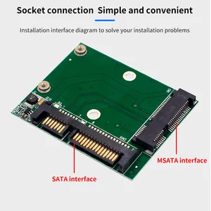 TISHRIC Mini Pcie 2.5 Sata SSD MSATA a 22 PIN adattatore SATA convertitore scheda modulo scheda per PC