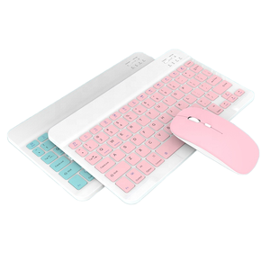 Mini portátil inalámbrico RGB recargable negro Metal ratón inalámbrico Multimedia Mini teléfonos móviles inalámbrico BT Mini teclado - Product Image 3