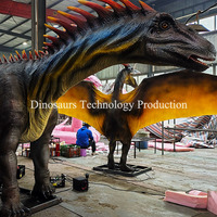 Modèle de dinosaure animatronique Amargasaurus mécanique et réaliste pour zone de loisirs familial et exposition