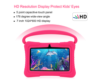 Tablet Edukasi Anak Android 7 Inch Terbaru, Baterai Besar, Casing Kokoh dengan Pegangan, Perangkat Lunak Anak Sudah Terpasang