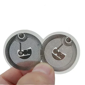 Dicetak RFID 13.56Mhz PET Inlay kertas putih Label NFC Tag stiker untuk kontrol akses