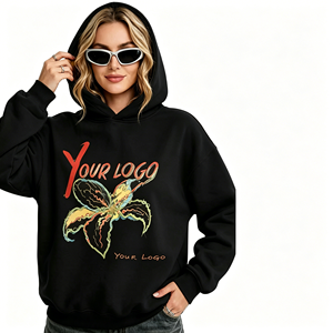 Vente en gros : Nouveauté – Sweat à capuche personnalisable avec logo imprimé pour femme, coupe ample, style rétro américain, décontracté, pour l'hiver et l'automne - Product Image 5