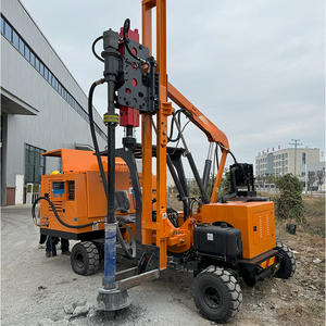 Martillo de barandilla hidráulica de alta eficiencia, controlador de pila de barrera de choque, nueva máquina de carretera de rueda para industrias agrícolas y valla de carretera - Product Image 6
