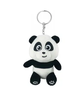 Wholesale Cute Stuffed Kawaii Carebear Keyring Toys For Kids Panda Plush Keychain