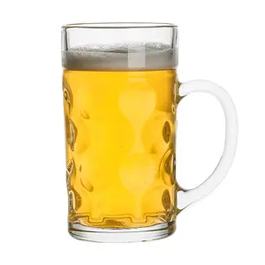 Caneca de cerveja alemã de grau alimentício, 1l, herói, cerveja, caneca com barra de mão, grande capacidade, copo de vidro