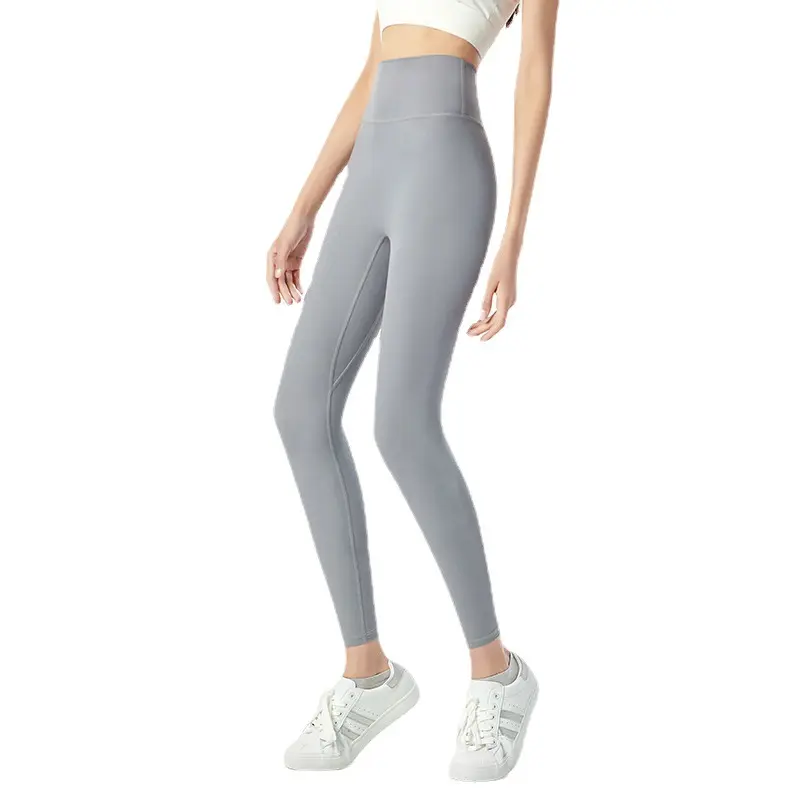 Mallas de Yoga Lulu sin costuras para mujer, mallas de cintura alta con logotipo personalizado para mujer