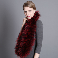 Véritable fourrure de renard Longue cicatrice d'hiver Peluche douce pour un style quotidien élégant, multicolore et chaud Accessoire de mode