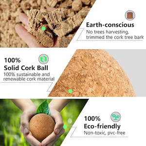 Bola Pijat Gabus Padat untuk Terapi Nyeri Punggung, Kaki, Leher, Alat Pelepas Otot Jaringan Portabel - Product Image 4