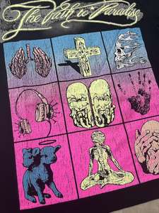 T-shirt tendance avec motif psychédélique à neuf grilles et design occulte, 250g - Product Image 6