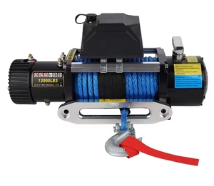 12v/24v כננת חשמלית אוטומטית 200/300/400lbs חבל פלדה כבד חבל פלדה בלם הידראולי 10 מטר גובה הרמה מנוף בנייה - Product Image 1