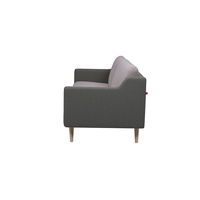 Modernes Hochwertiges Anpassbares Zweisitzer-Klappsofa Grauer Stoff-Lounge-Sessel für Villa, Apartment und Hotel-Wohnzimmer