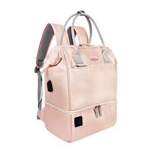 Mochila de maternidad para mamá y bebé, poliéster duradero con cierre de cremallera, aislamiento térmico, características multifuncionales, bolsa térmica. - Product Image 1