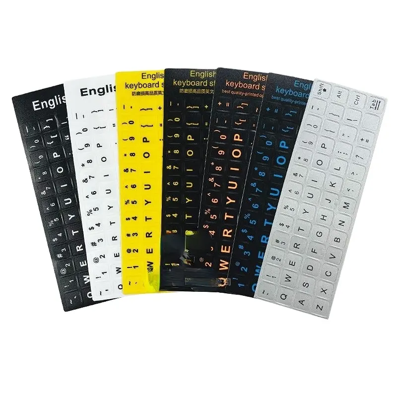 keyboard Stickers Labels French/Spanish/Urdu/English For macbook pro pvc universal keyboard stickers