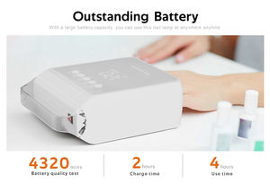 Secador de Unhas Portátil Recarregável de 96w com Tecnologia Smart <span class=keywords><strong>Cure</strong></span> OEM/ODM, Lâmpada UV Profissional com 48 LEDs para Salão - Product Image 5