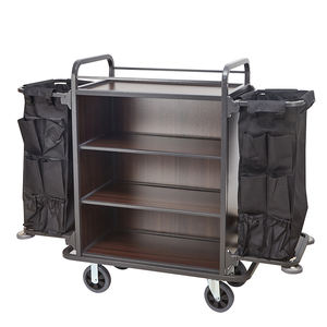 Chariots de nettoyage de linge de préposé de <span class=keywords><strong>chambre</strong></span> d'hôtel robustes chariot d'entretien ménager de concierge pour un nettoyage efficace du linge - Product Image 1