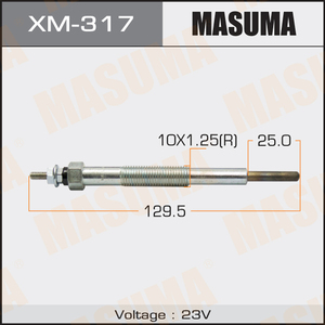 Bujía de Incandescencia Cerámica para Automóvil XM-317 Marca MASUMA D13B7 1300cc ME007649 para MITSUBISHI JEEP - Product Image 2