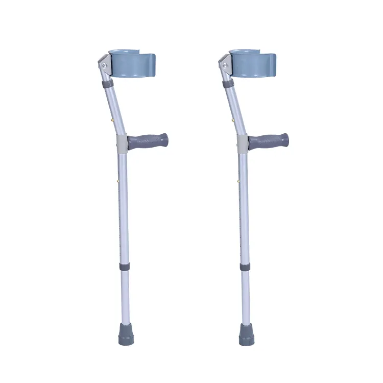 Medical Health Care Supplies Comfortable Adjustable Aluminum Alloy Elbow Stick Hand Crutch Walking Cane For Fracture