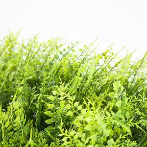 ZC Outdoor UV-Certified Artificial Boxwood Green Hedges Lawn Wall Fence Panel Glass PE Outdoor Artificial Foliages Grass
