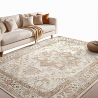 Tapis lavables à motifs floraux fabriqués à la machine Hapton |   Décoration de golf pour la maison, design vintage imprimé, respectueux de l'environnement et adapté aux animaux domestiques, en solde