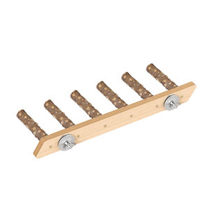 Wooden Parrot <b>Ladder</b> With Natural Perches Claw Sharpening Birdcage Toy For Cockatiel And Parrot - Product Image 3