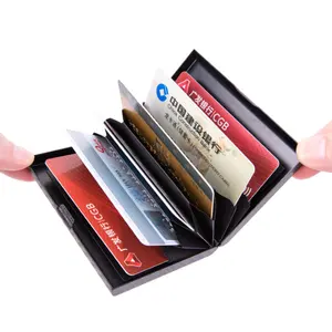 定制激光标志新款铝金属商务射频识别信用卡卡夹盒男女银行卡卡夹盒