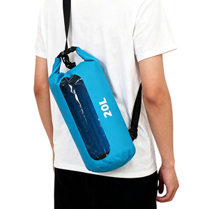 Sac étanche en PVC de 15 L avec fermeture à enroulement pour kayak, escalade, plage et voyage, avec fenêtre de visualisation transparente - Product Image 6