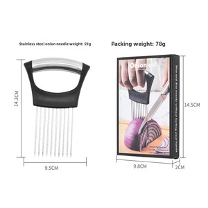 Wholesale 304 Stainless Steel Manual Meat Tenderizer with Onion Needle Slicer PP Kitchen Tool for Loosening Fork Holder Insert - Product Image 4