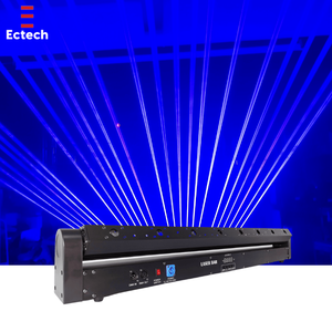 Barre de lumière laser à tête mobile DMX à 8 têtes avec contrôle sonore, RGBW 4W au total, IP33, 15 canaux, en aluminium, pour scène, DJ, mariage et théâtre - Product Image 4