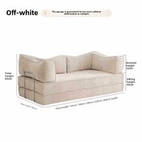 Vintage-Stil Modulares Schlafsofa Hochwertiges Wohnzimmer-Klappsofa für Kleine Wohnungen