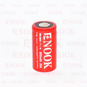 Литиево-ионный аккумулятор Enook <span class=keywords><strong>18350</strong></span> 800 мАч <span class=keywords><strong>20A</strong></span> высокой емкости 3,7 В с плоским верхом для игрушечного фонарика цилиндрических литий-ионных аккумуляторов - Product Image 2