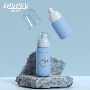 Bơm lại thiết kế mới SPF 50 + Kem chống nắng bao bì chai 50ml 80ml mỹ phẩm nhựa làm trắng da Kem chống nắng Lotion phun chai - Product Image 3