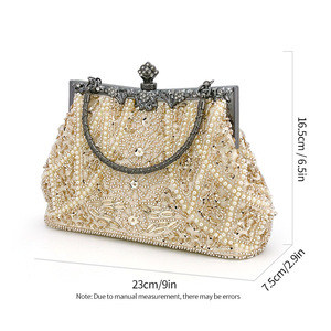 Bolso de Mano de Lujo con Perlas, de Alta Calidad, para Damas, Estilo Elegante para Fiestas y Bodas - Product Image 6