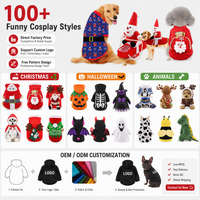 Ensemble de costumes de cosplay pour animaux de compagnie, tricotés, écologiques, amusants, pour le printemps, l'été, Halloween, Noël, motif dessin animé, mignon, pour fête, vente en gros