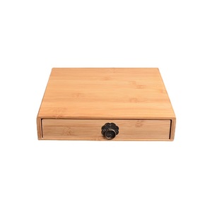 Caja de Bambú para Pastel de Té, 23x23x4.5cm, Estilo Cajón, Caja de Madera para Empaque de Té Chino - Product Image 5
