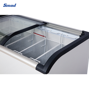 Congelador Horizontal con Tapa de Vidrio Curvo de Diseño Innovador para Exhibición de Hielo - Product Image 5