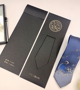 Sacs en papier kraft avec logo personnalisé pour hommes cravate emballage enveloppe style PVC transparent fenêtre avec ruban artisanat sacs en papier - Product Image 5