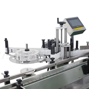 Automatic Adhesive Sticker Labeling Machine For Bottle And Tin Can Labeling For Food Beverage Factory