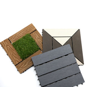 WPC co-đùn tùy chỉnh màu sắc gạch gỗ vườn sàn sàn ngoài trời <span class=keywords><strong>HDPE</strong></span> sàn 300*300*22mm nổi <span class=keywords><strong>composite</strong></span> DIY gạch - Product Image 1