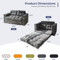 Commerce transfrontalier : Canapé-lit simple en tissu et éponge, style moderne et minimaliste, compressé sous vide, transformable double usage