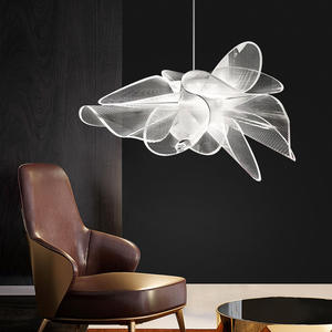 Lampadario a fiori in ferro stile nordico Post-moderno semplice design lampada a sospensione per sala espositiva della galleria d'arte dell'home Office - Product Image 2