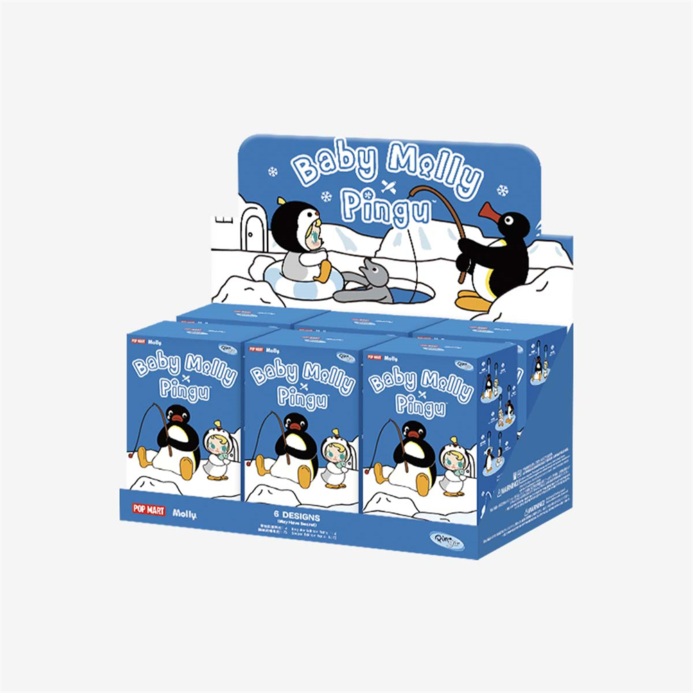 POPART подлинный 100% новый ребенок Molly PINGU счастливая Рыбалка виниловый плюшевый кулон новая 100% таинственная коробка