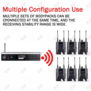 Wireless In-Ear Monitor <b>System</b> UHF High Frequency Transmission for Stage Performance Audio Broadcast - Product Image 3