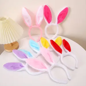 HOVANCI Easter Party Hair Accessories Headband Cosplay Cute Plush Rabbit Bunny Ears Hair Hoop Band Headwear