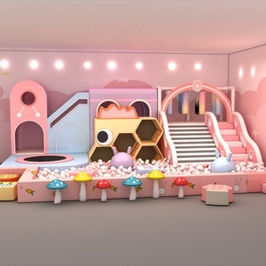 Conjunto de Equipos de Juego Suave para Interiores, de Primera Calidad y Confiable, para Niños, Área de Juegos Infantil Comercial con Piscina de Pelotas y Tobogán - Product Image 1
