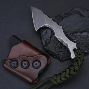 Couteau de poche à lame fixe en acier D2 personnalisable, DIY, OEM, pour la survie en plein air, design tactique multifonctionnel, chasse - Product Image 5