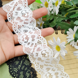 Cổ phiếu nhà máy trắng đen 3 cm 4 cm đàn hồi ren Ribbon lông mi ren TRIM vật liệu cho tóc phụ kiện - Product Image 6