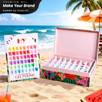 Kit de vernis gel pour l'été, 15 ml, 48 couleurs, à retirer par trempage, UV LED, DIY, effet œil de chat, végan, non toxique
