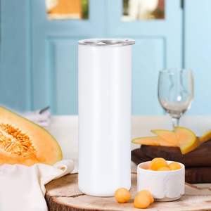 White Stainless Steel Tumbler 20 Oz Double Wall Insulated With Lid For Office Car Outdoor Use - Product Image 3