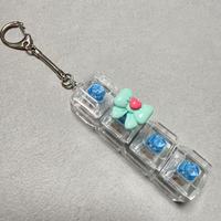 Kawaii 4 Keys Assorted 3D Character Keycap Mechanical Switch Clicker Clear Base Stress Relief Keyboard Fidget Keychain Toy