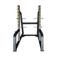 Rack de Squat Commercial Multifonctionnel pour Gymnastique, Cage de Musculation avec Banc, Capacité 165 kg, Personnalisable